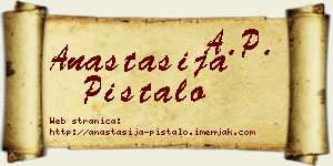 Anastasija Pištalo vizit kartica